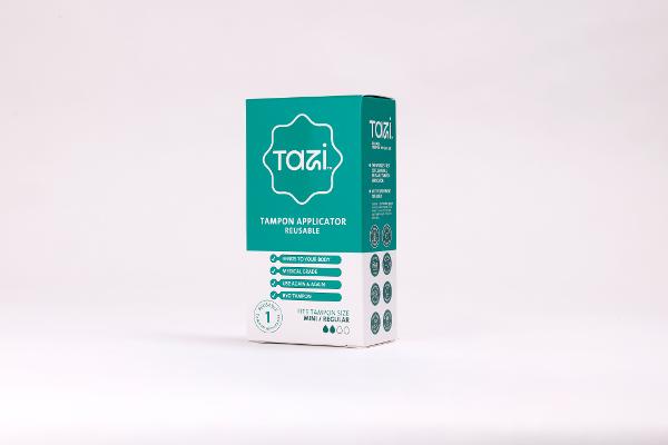 Tazi, a world-first bendable & reusable sanitary applicator developed in NZ.