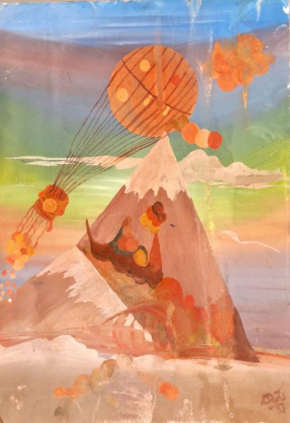 'Watercolour 1983' , in Na&#239;vism style by Leon Aarts