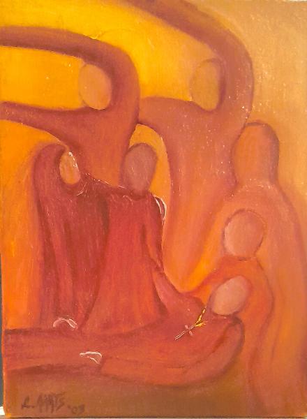 'The Passing', oils on canvas, by Leon Aarts
