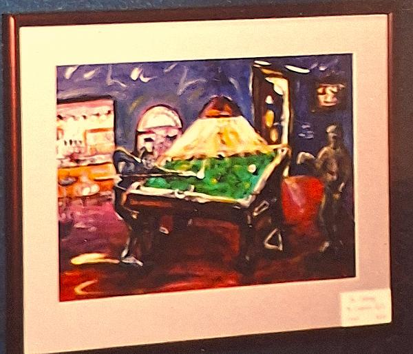 'The Poolroom' (sold) taken from a photo in ChCh Arts Centre Gallery