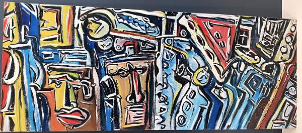 'A Slice of the Pie'. By Leon Aarts. Acrylics on board.