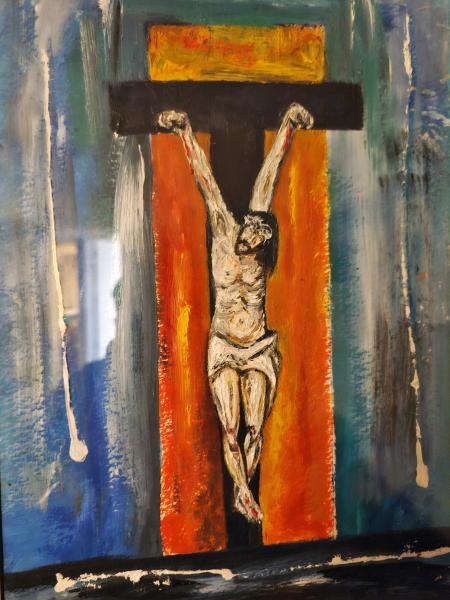'Christ' (Crucifixus) by Leon Aarts (Influenced by Brett Whiteley)