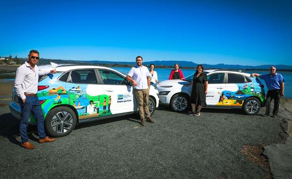 Left to right: Tim Evans (Property Officer), Adam Macfarlane-Hill (Corporate Sustainability Officer), Rebecca Immink (Facilities & Information Team Leader), Carol Flynn (Customer Contact Advisor), Rachael Burgess (Customer Contact Manager), Colin Graham