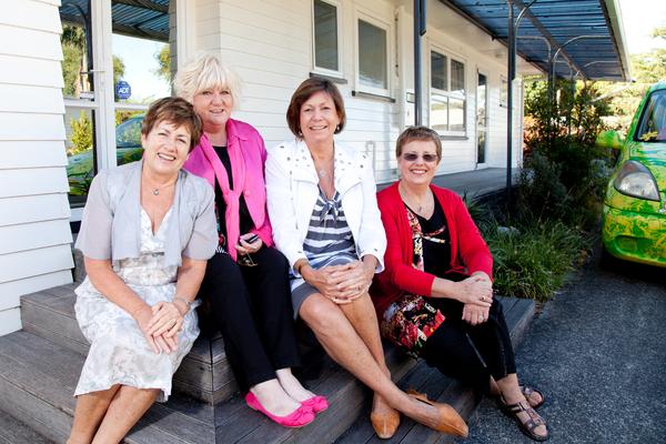 Finding a home at last! From left; Kaipatiki Local Board Chair Lindsay Waugh, Kaipatiki Community Co-ordinator Jill Nerheny, North Shore Ward Councillor Ann Hartley and Board Member Kay McIntyre.