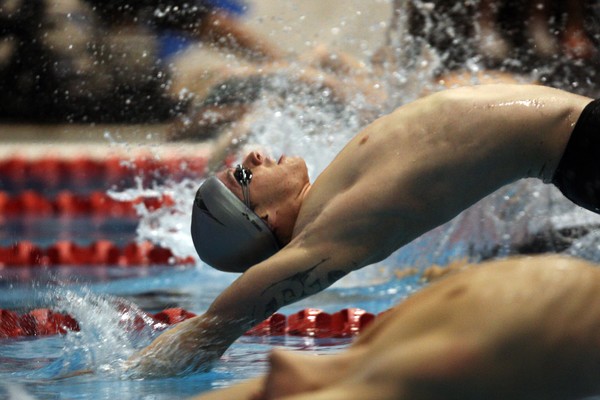 Daniel Bell in the men's 200m backstroke on the second night of the State Insurance New Zealand Swimming Championships at Waitakere City tonight.