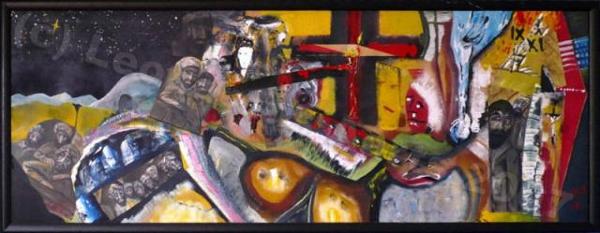 'IX/XI' by Leon Aarts, Mixed Media on board (sold) 2007