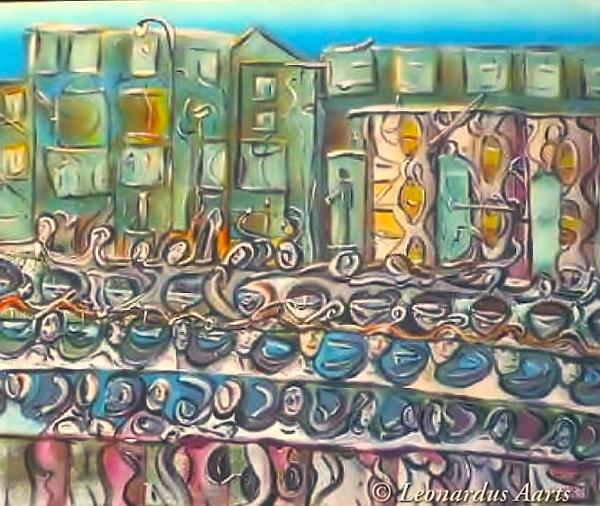 'Theatre' by Leon Aarts, acrylics on canvas