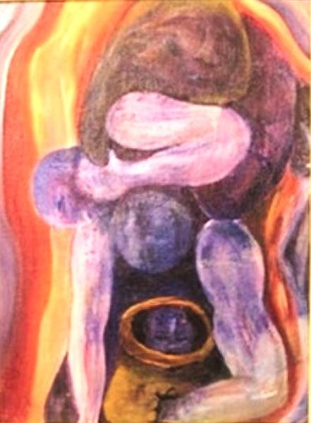 'Lateralus' acrylics on canvas, influenced by the band 'Tool', by Leon Aarts (sold)