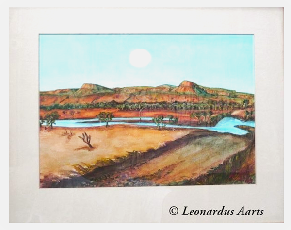 'The Rising' water colours on paper, by Leon Aarts