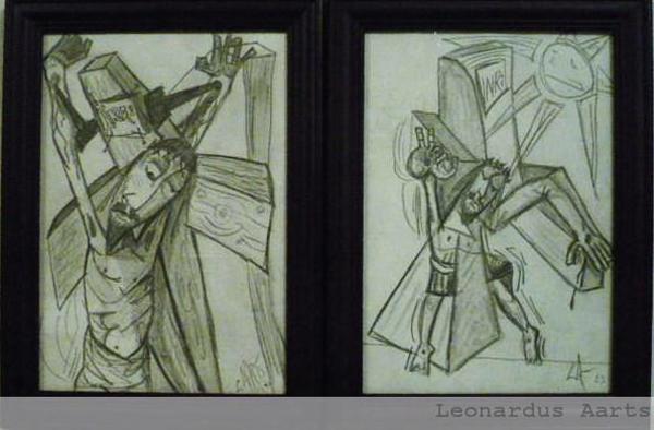 'Jesus Christ pose I & II' by Leon Aarts