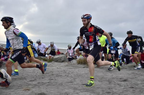 Speight's Coast to Coast two day competitors get underway at Kumara Beach 