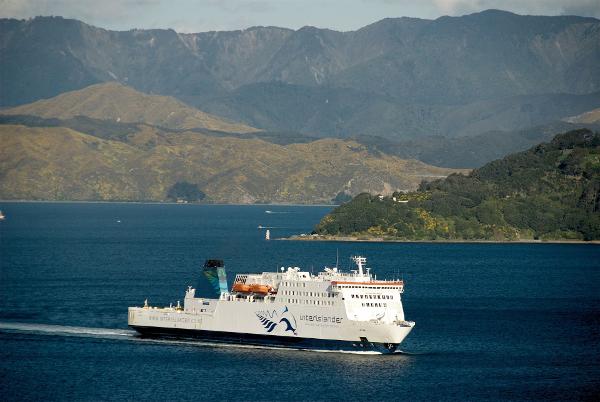 MV Kaitaki in Wellington Harbour.
