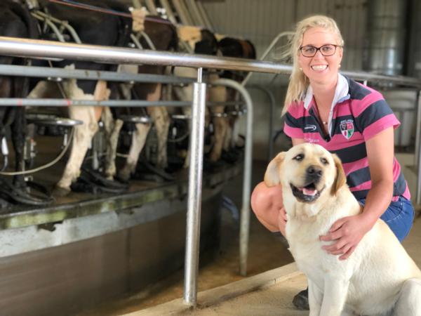 Dairy farm manager Chelsea Smith from the King Country (pictured with her dog Beau) feature as the fifth story in the Dairy Women's Network visual story telling project, OUR PEOPLE. THEIR STORIES. 
