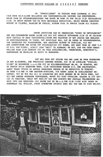 Nardus van de Ven newspaper clipping