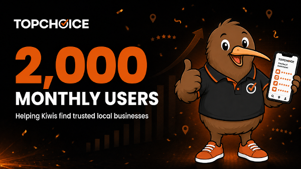 TopChoice Reaches 2,000 Monthly Users as Kiwis Embrace Curated Business Directory