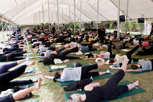 New Zealand's first ever and largest outdoor pilates session