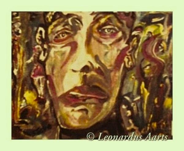 'Moth' Acrylics on canvas by Leon Aarts