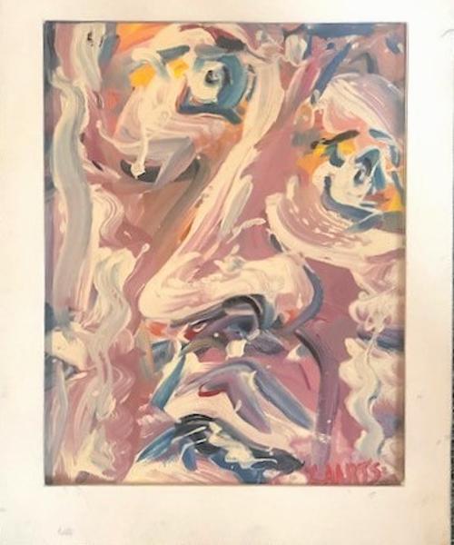 'Capturing a day of despair in a just few minutes', a self portrait, acrylics on canvas, by Leon Aarts