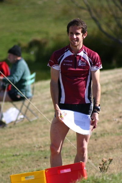 Ross Morrison at the start of the New Zealand Orienteering Classic Championships near Alexandra on Sunday 4th April 2010. 