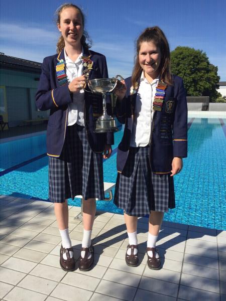L to R: Yr 13 Chloe Jenkins and Marisol Hunter - Heads of Lifesaving in 2017