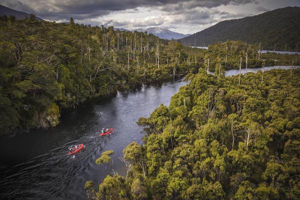 GODZone competitors packrafting in Fiordland Chapter