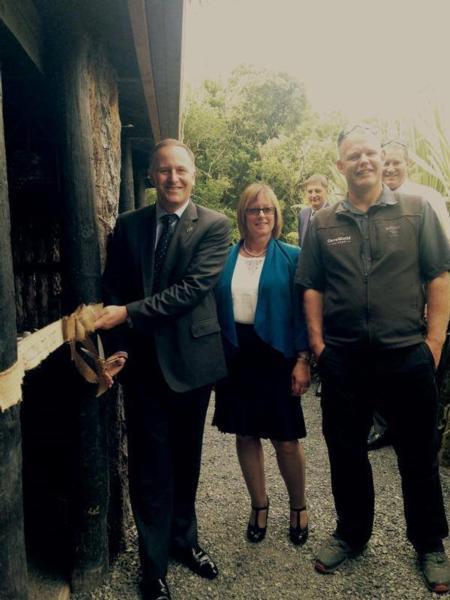 Prime Minister John Key visits spectacular Footwhistle Cave at Waitomo based Glowworm and Tubing Company, Cave World.