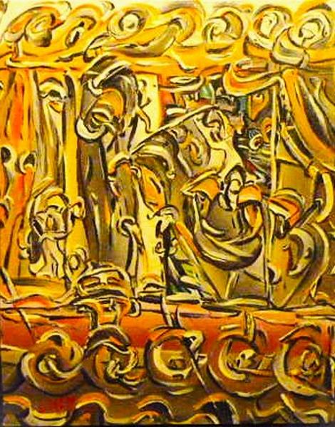'Harvest Time' acrylics on canvas, by Leon Aarts