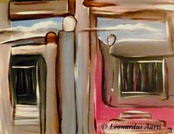 'Choose' (and be careful how you choose) acrylics on board, by Leon Aarts (for sale)
