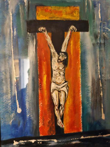 'Crucifixus' Inspired by Brett Whiteley, painted by Leon Aarts
