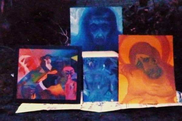 'Yellow Jesus' oils on canvas, by Leon Aarts c. 1982 (taken from an old photo)