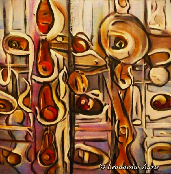 'Redemption', acrylics on canvas by Leon Aarts