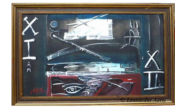 'X I AM' by Leon Aarts. Acrylics on canvas. 