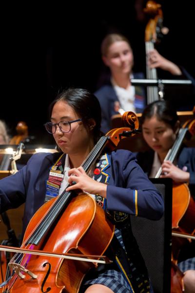 Eugene In playing in the Rangi Ruru school orchestra