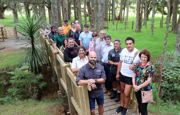 Some of those who gathered for the official opening of an upgraded section of the Te Araroa Trail at Kerikeri recently.