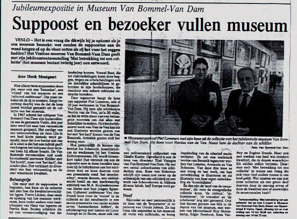 Nardus van de Ven newspaper clipping exhibition