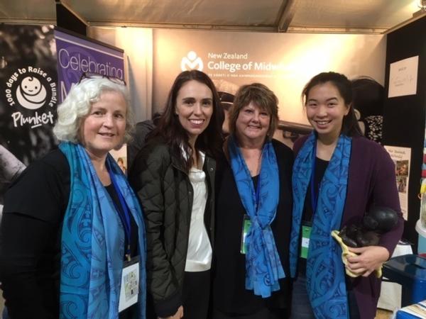 PM Jacinda Ardern meets midwives at the 2019 Field Days in Hamilton