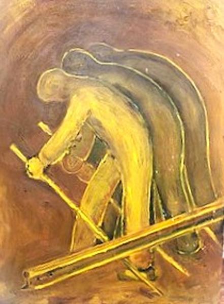 'Working on the rail line' by Leonardus van de Ven (my Grandfather) Aarts family collection.