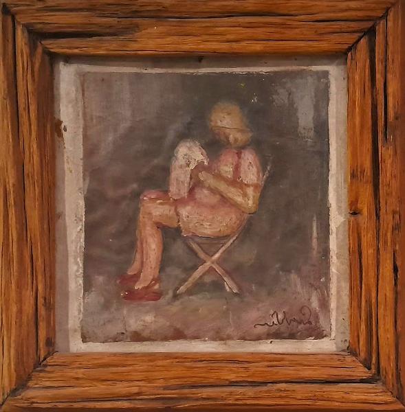'Woman knitting'' by Nardus van Ven (Aarts family collection)