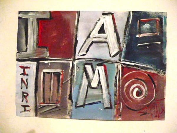 'I AM (INRI) on paper', by Leon Aarts, Gifted to a lifelong friend, Chris C.