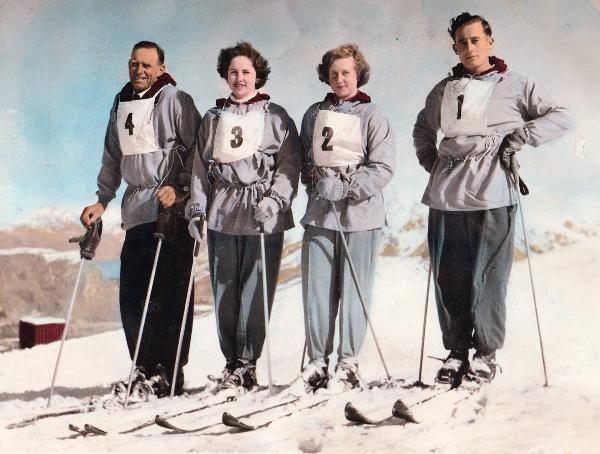 Ready to race in the 1950s at Coronet Peak