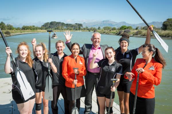 AGHS Dragon Boating Team celebrate winning the Jetstar Flying Start grant