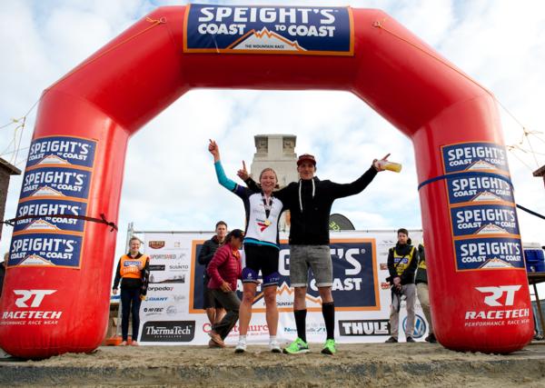 Speight's Coast to Coast one day winners Braden Currie and Jess Simson