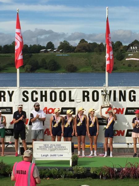 Rangi Ruru's U18 Novice coxed 4's Win Gold
