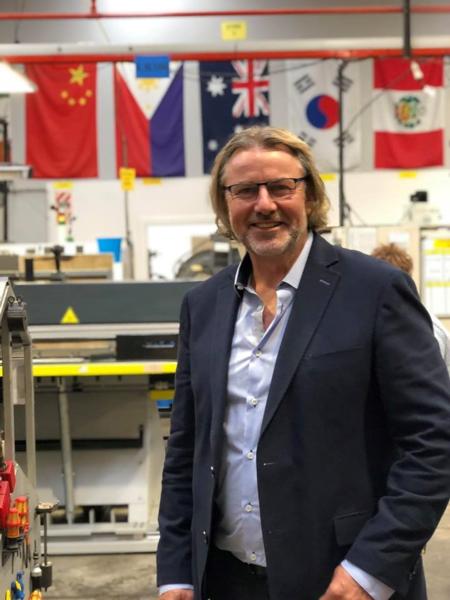 Andy Cameron in his factory in Judea, Tauranga