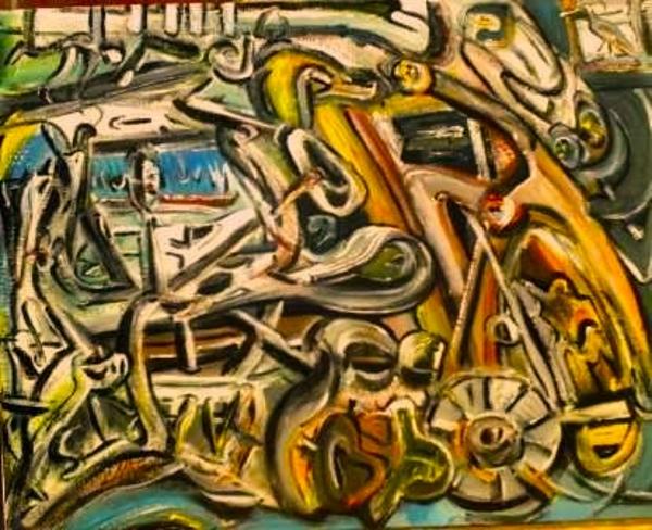 'Cogito Ergo Sum' , ("Cogito, ergo sum" is a Latin philosophical proposition by Ren&#233; Descartes usually translated as "I think, therefore I am") , oils on canvas by Leon Aarts