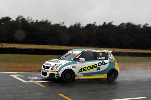 17-year-old AJ Lauder has further extended his Suzuki Swift Sport Cup series by winning the weekend's weather challenged racing at Invercargill's Teretonga circuit.