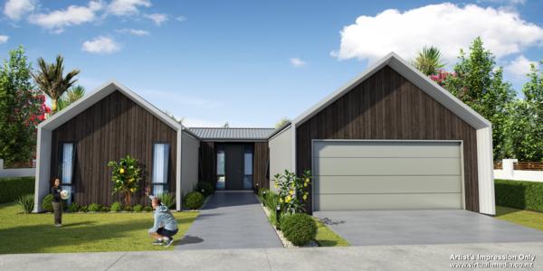 An artist's impression of a new home at Pauanui Green