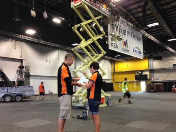 Covi SuperShow General Manager David Culpan checking out pack in details with Veronica Gibbs at Auckland's ASB Showgrounds.  