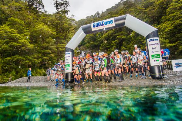 The 2015 GODZone startline at Fantail Falls near Hasst Pass