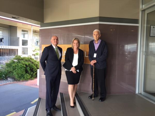 LtoR Sudima Lake Rotorua hotel manager Atalo de la Rocha, human resources director Maree Judd and Ngati Whakaue Education Endowment Trust deputy chairman Pita Anaru